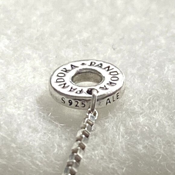 Hearts Of Pandora Sterling Silver 925 ALE CZ Curved Bar Necklace Adjustable 20" - Picture 9 of 16